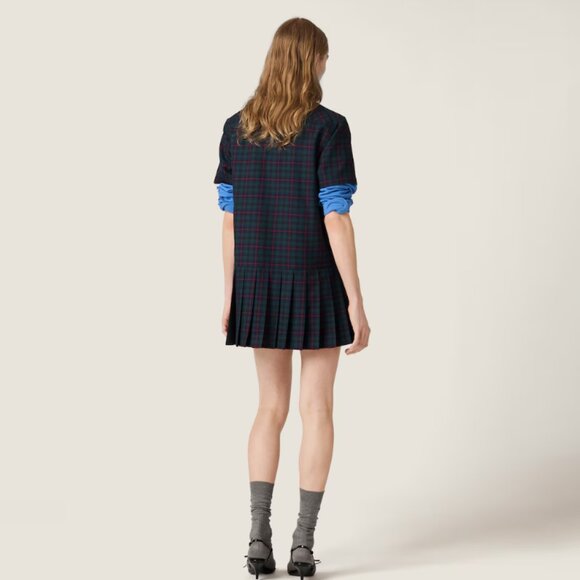 Miu Miu  Embroidered wool mini dress - Picture 2 of 12